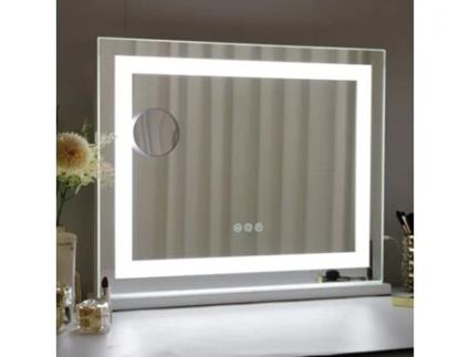 Espelho Maquilhagem FENCHILIN com Luz Led 3 Cores Regulável Rectângulo 58X 46 Cm