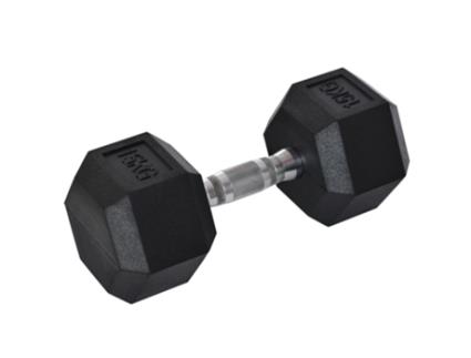 Haltere 15 kg Metal e Borracha cor Preto 33 HOMCOM 6x15 5x13 4 cm