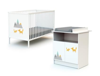 Conjunto Duo de Quarto para Bebé WEBABY (Branco)