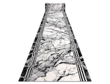 Passadeira DYWANY LUSZCZOW Moderno Tuls Mármore Cinzento (80x150cm)