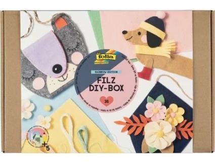Caixa Diy de Feltro FOLIA Rainbow Edition 36 Peças