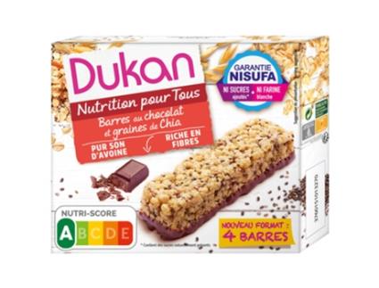 Barras de Chocolate e Sementes de Chia 4 Barras DUKAN
