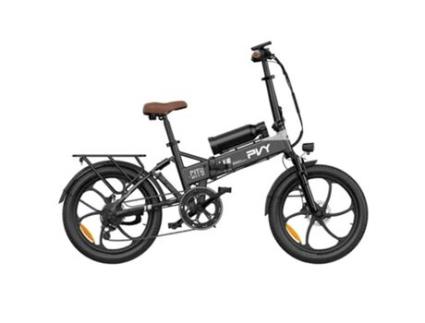 Bicicleta Elétrica PVY Z20 Max 750W 36V 25.6Ah Bateria 25Km/H 200Km Travão Hidráulico Shimano 7 Velocidades Ce Certificado Cinzento