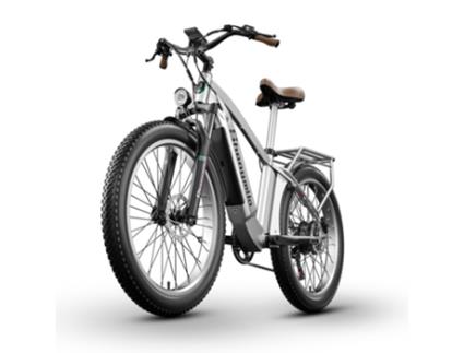 Bicicleta Elétrica SHENGMILO 1000W Bafang Motor 48V 15Ah Bateria Removível 7 Velocidades 26 Pneus 42Km/H Mx04 Prata