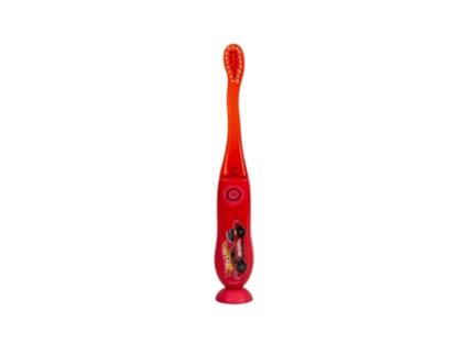 TINOKOU Escova de Dentes Infantil Iluminada com Ventosa Hot Wheels Vermelho