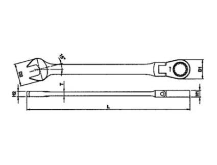 Chave combinada de catraca articulada TENGTOOLS 131891202 19Mm 600519Rf