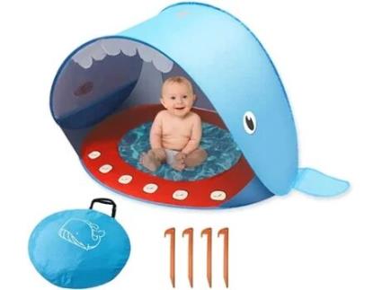 Tenda com Pequena Piscina Automática,Uv 50 Azul,120x80x70Cm USIFUL