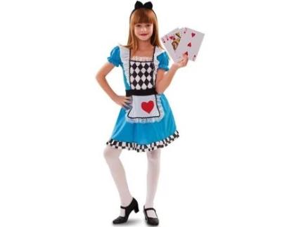 Fato de Menina DISFRAZZES Menina Do Espelho Com Corações (Tam: 7 a 9 Anos)