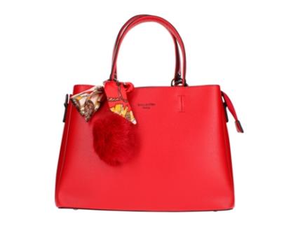 GALLANTRY Bolsa com Pompom e Cachecol Vermelho