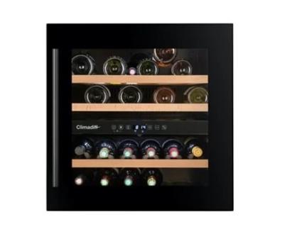 Cave de Vinho Encastre CLIMADIFF CBI40D1B (36 garrafas - Preto) Duas zonas de temperatura
