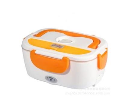 Lancheira Elétrica Isolamento Aquecimento Lancheira Carro Elétrico Portátil Plug-In Recarregável Lancheira Presente em Casa Laranja