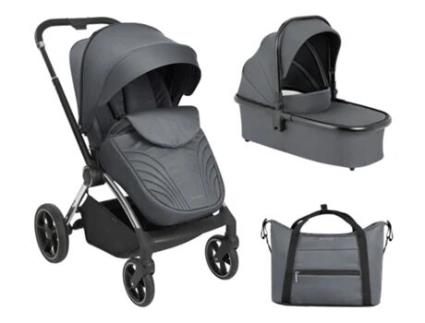 Carrinho de Bebé com Alcofa 2 em 1 KIKKA BOO Kara Gris