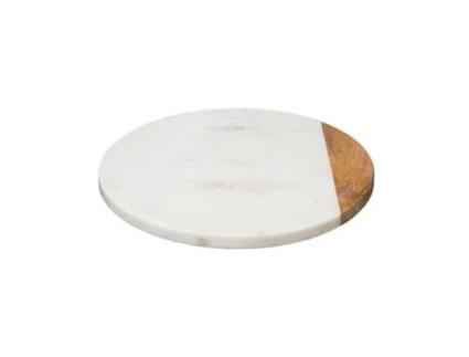 Plataforma giratória geométrica de mármore branco SG SECRET DE GOURMET