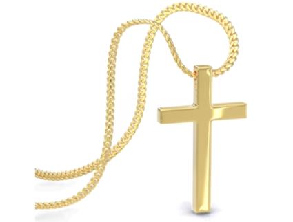 Colar SERASAR Premium Feminino Hope Aço Cirúrgico 316L Inoxidável Cor: Dourado