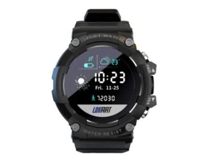 Smartwatch LOKMAT Sky Dial Preto 33Mm Pulseira de Borracha Smartwatch