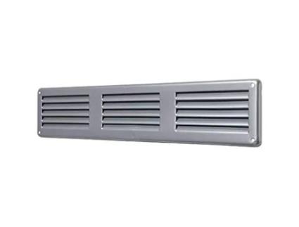 Gl306Rg Grelha de Ventilação Retangular em Chapa Pintada de Cinza com Rede Anti-Insetos Dimensões 300 X 60 Mm LA VENTILAZIONE
