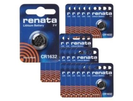 RENATA Cr1632 Celular Botão Moeda Bateria de Lítio 3V Tag Relógio Chave Total 25