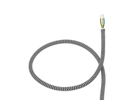 Cabo Têxtil Eléctrico Branco e Preto