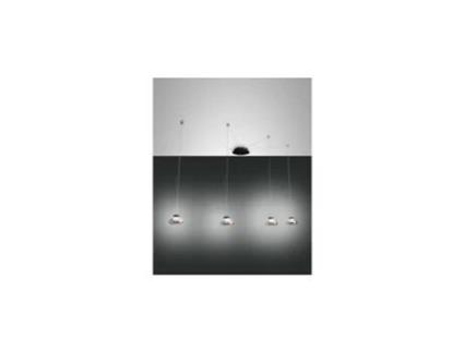 Lustre Pendente Arabella Led em Metal e Vidro Soprado Fumê 3547-49-126 FABAS LUCE
