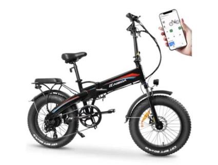 Bicicleta Elétrica KAISDA K2-P-Pro 20 15Ah Preto Vermelho