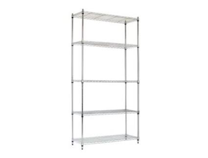 Estante Metálica com 5 Prateleiras Ajustáveis ??182,8x91,4x35,5cm 400Kg 7casa