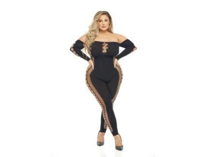 Bodystocking PINK LIPSTICK Preto (L)
