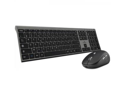 Teclado Mouse BLUESTORK Sem Fio Grapheme Preto Pack-Wl-Pc-Bk / Fr