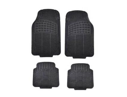 Tapetes de carpete para carro universal 4 peças carpete para carros preto ENEFERO
