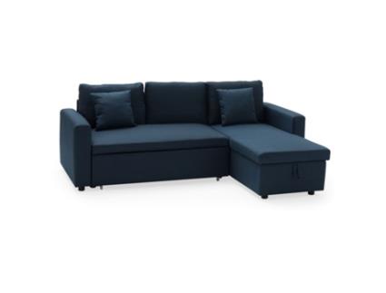 Sofá-Cama Clark 3 Lugares Azul (223 x 146 x 85cm)