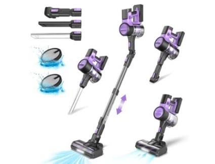 Aspirador Sem Fios INSE S10 26Kpa 1.2L Lixeira Modos de 3 Velocidades 350W Sistema de Filtragem Hepa de 6 Fases