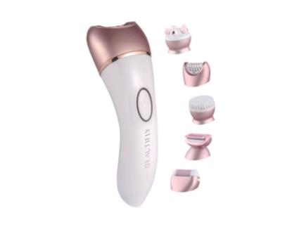 B-Beauty Cuidado Corporal 5 em 1 Cabeçais: Depilação Massagem Corporal Barbear Limagem Elétrica de Pés Escova Esfoliante BEAUTIFLY