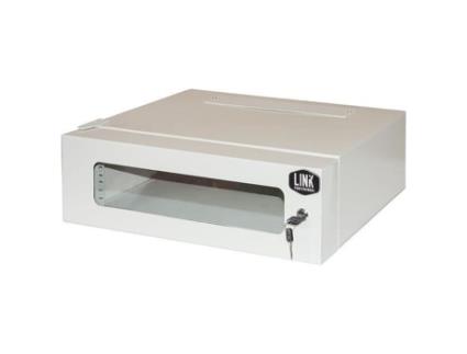 Armário Rack Accessori 19 3U Profundidade 360 Mm Cor Cinza com Porta de Vidro Axpxl 16 X 36 X 54 Cm LINK