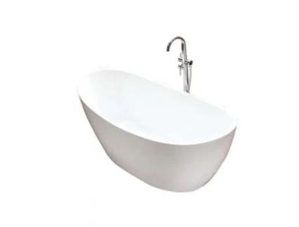 Maya Banheira Ilha Banheira Oval Moderna e Clean Acrílico Branco 80X170X68Cm