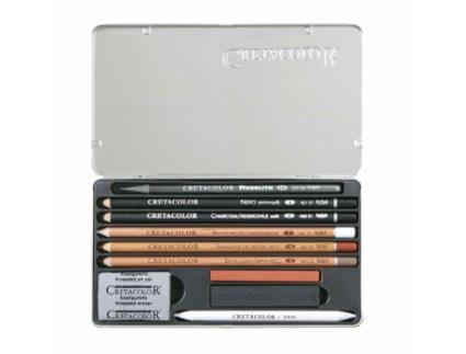 Caixa de Belas Artes para Desenho de Grafite para Esboçar 10 Peças Artino BREVILLIER'S CRETACOLOR