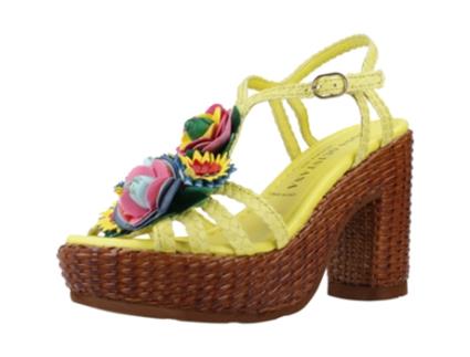 Sapatos de Mulher PONS QUINTANA Cannes Tecido Amarelo (37)