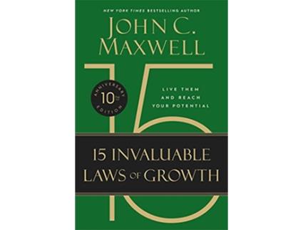 Livro 15 Invaluable Laws of Growth de John C Maxwell (Inglês - Capa Dura)