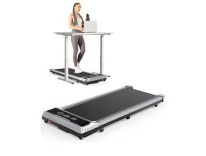 Passadeiras de Corrida RACINGREAT Velocidade Máx 10Km/H 3.0Hp Motor Silencioso Atualizado Altifalante Bluetooth Superfície 97X40Cm Prateado