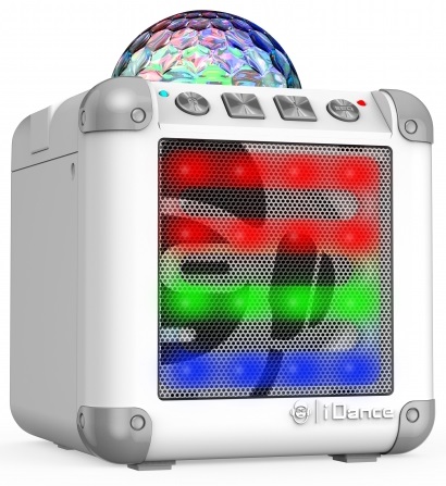 Coluna Portátil Bluetooth c/ Efeitos de LED (Branco) - 