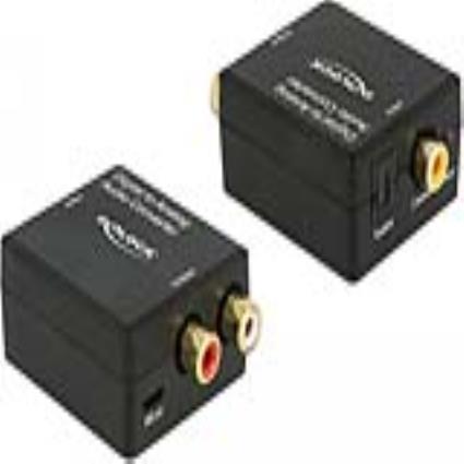 Conversor de Áudio  Toslink - RCA Preto