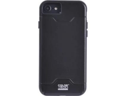 Capa Cartões para iPhone SE COLOR BLOCK Rígida Preto