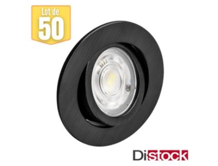 Conjunto de 50 Pontos de Led 3N1 Redondo Preto 7W Ip20 BRAYTRON