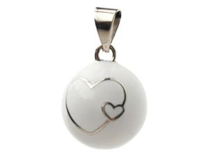 Bijutaria Feminina de Gravidez com Duplo Coração BOLA