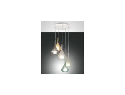 Lustre Pendente Lila Led em Metal e Vidro Borossilicato 3481-49-362 FABAS LUCE