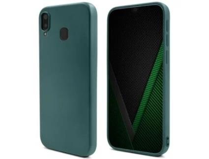 Capa Temperamental Projetada Acabamento Fosco para Samsung MOOZY Silicone Líquido Textura Macia Verde