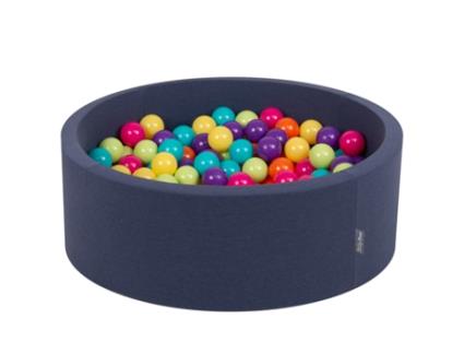 Piscina de Bolas KIDDYMOON 90X30Cm/200 Bolas 7Cm Coloridas para Bebés e Crianças Redondas Azul:Verde Claro/Amarelo/Turquesa/Laranja/Rosa Es/Violet
