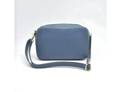 Bolsa de Ombro Roma Couro Genuíno Azul 24X15X9 Cm SOTEIRA