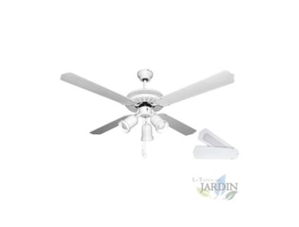 Ventoinha de Teto ORBEGOZO 4 Palas Reversíveis Color Blanco