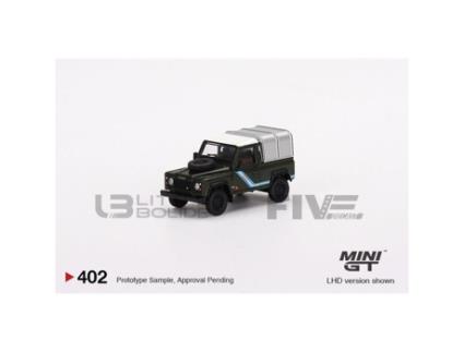 Carro de Coleção Miniatura Mini Gt 1/64 LAND ROVER Defender 90 Pick-Up Verde Mgt00402-L