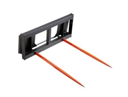 VEVOR 49 Polegadas Hay Spear Bale Spears Skid Steer Loader Acessório de Trator 3000Lbs