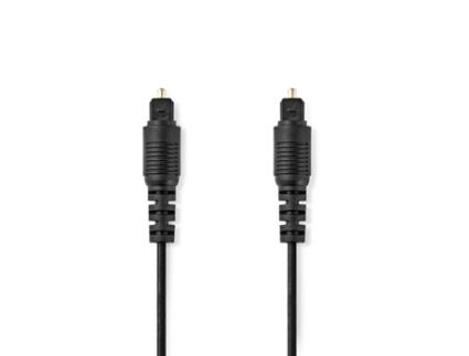Optical Audio Cable Toslink Male Toslink Male 10.0 M Round Pvc Black Label NEDIS